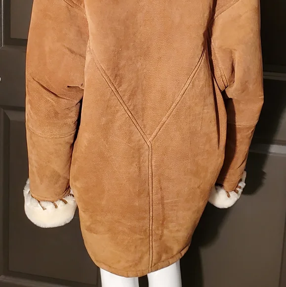 Vintage Marvin Richards Hooded Leather Shearling Coat - Picture 10 of 12
